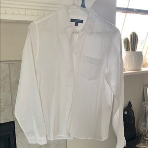 Banana Republic White Linen Blouse